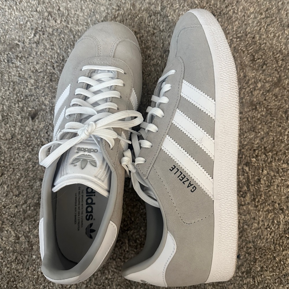 Adidas Gazelle Gray and White Women’s Shoes